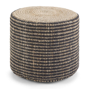 Modern European furniture - Larissa Braided Jute Pouf - www.oroa.com