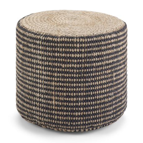 Modern European furniture - Larissa Braided Jute Pouf - www.oroa.com