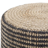 Modern European furniture - Larissa Braided Jute Pouf - www.oroa.com