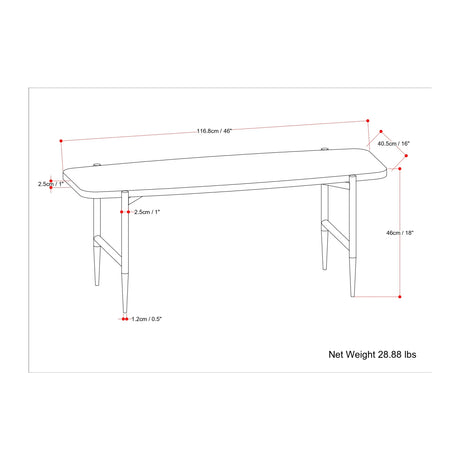 Solid Acacia Wood Bench | OROA