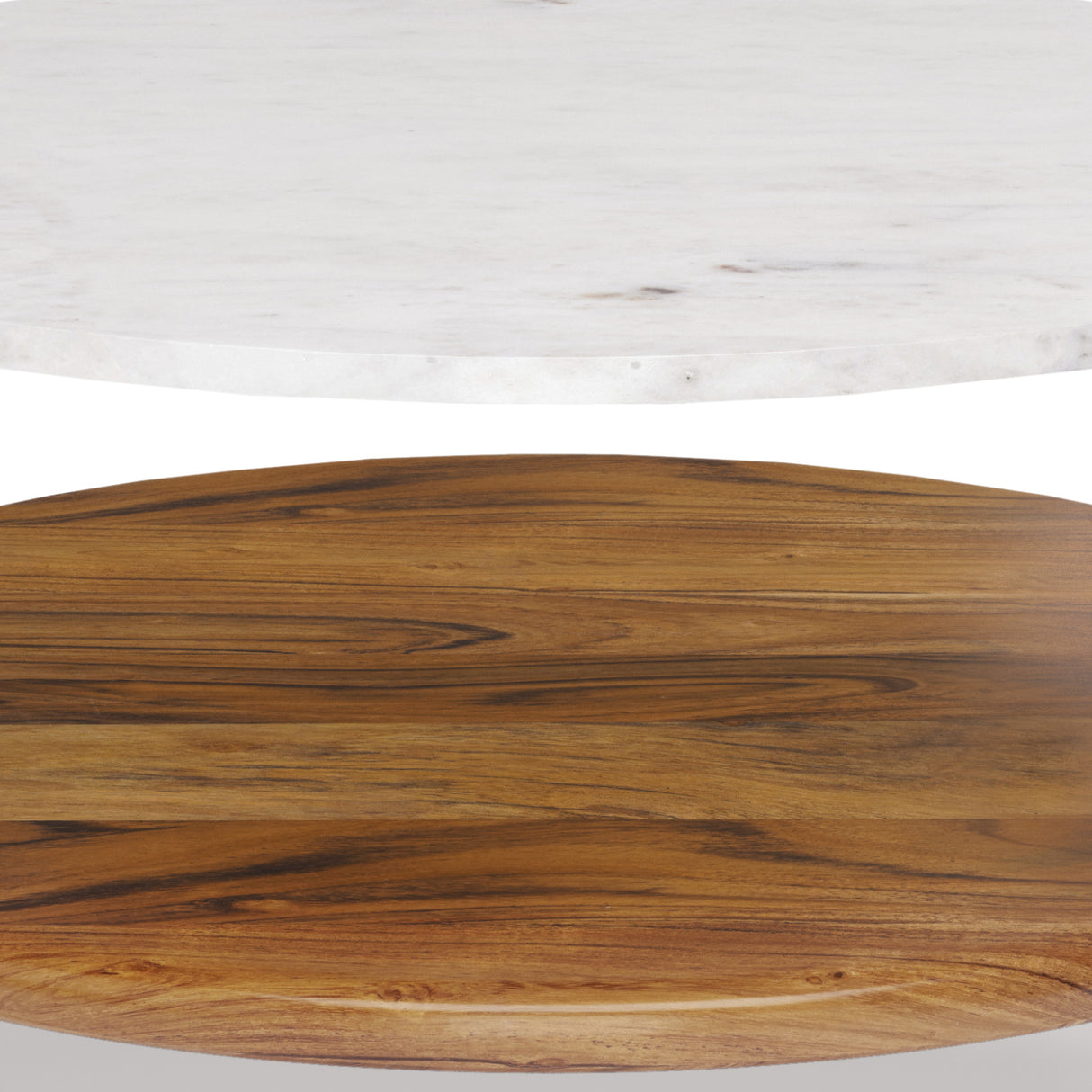 Brass Marble Wood Coffee Table | OROA
