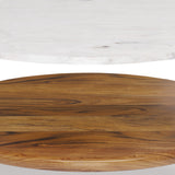 Brass Marble Wood Coffee Table | OROA