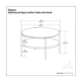 Brass Marble Wood Coffee Table | OROA
