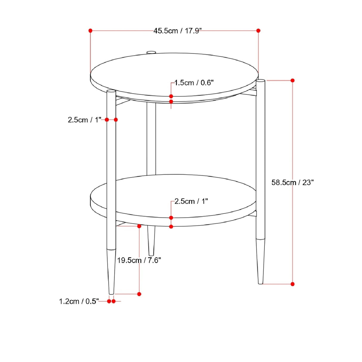 Brass Marble Wood Side Table | OROA