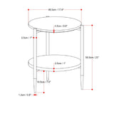 Brass Marble Wood Side Table | OROA
