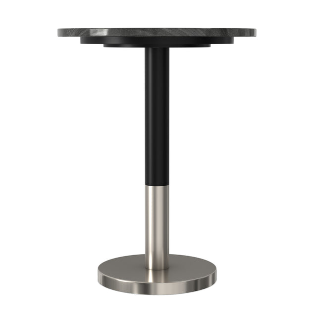 Modern European furniture - Evans Black Natural Marble Top Side Table - www.oroa.com