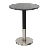 Modern European furniture - Evans Black Natural Marble Top Side Table - www.oroa.com