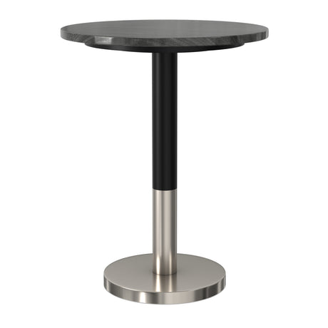 Modern European furniture - Evans Black Natural Marble Top Side Table - www.oroa.com