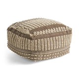 Modern European furniture - Brown Beige Large Pouf - www.oroa.com