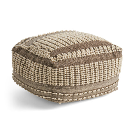 Modern European furniture - Brown Beige Large Pouf - www.oroa.com