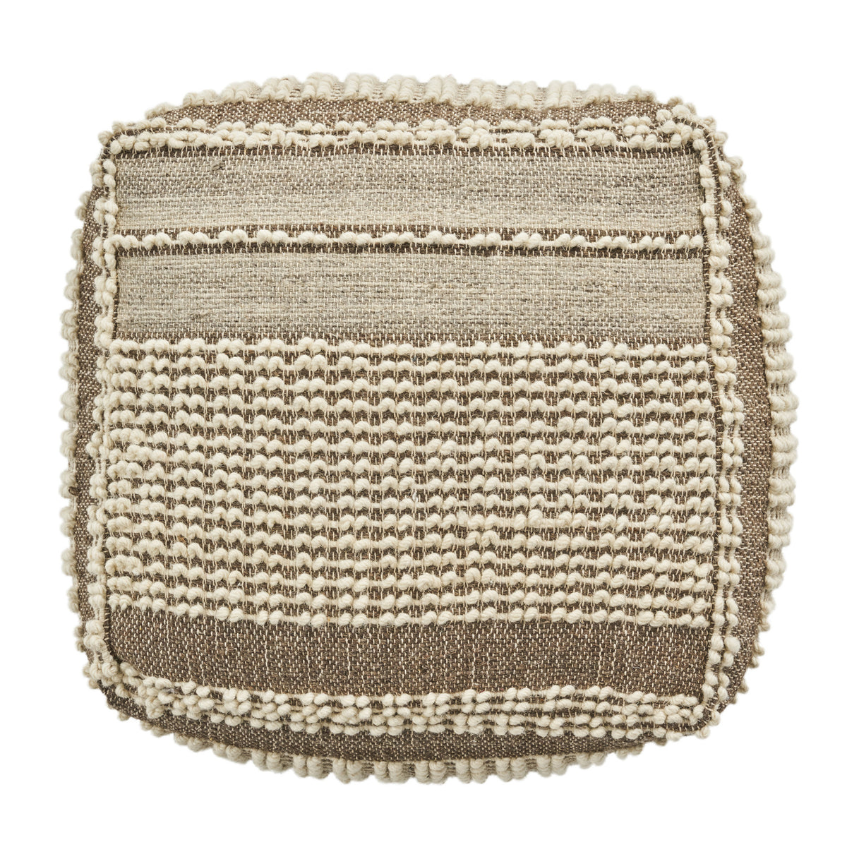 Modern European furniture - Brown Beige Large Pouf - www.oroa.com
