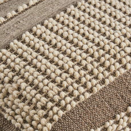 Modern European furniture - Brown Beige Large Pouf - www.oroa.com