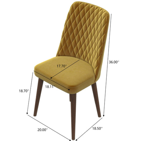 Mid-Century Modern Velvet Dining Chairs (2) |OROA