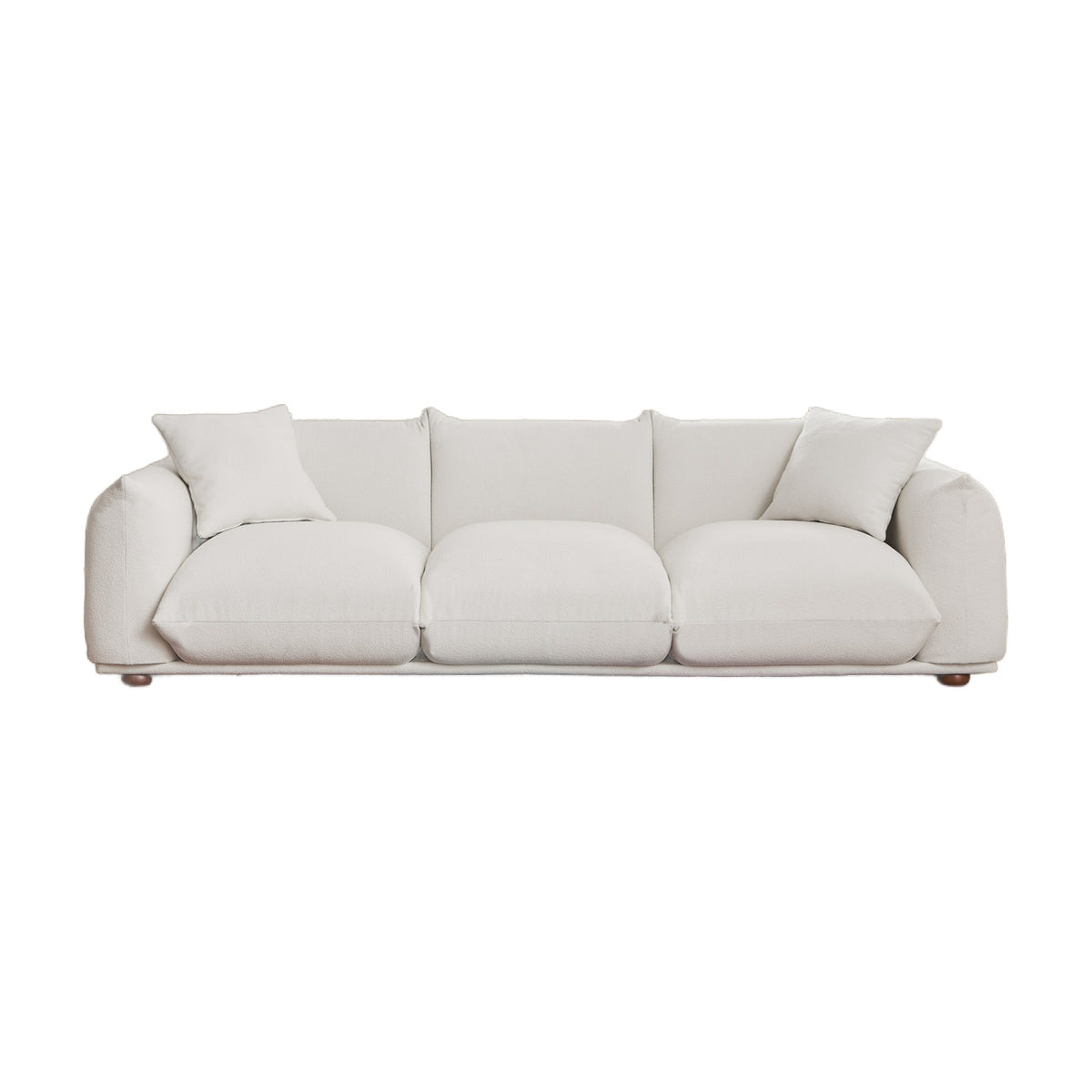 Modern European furniture - Kely Cream Boucle Upholstered Sofa - www.oroa.com