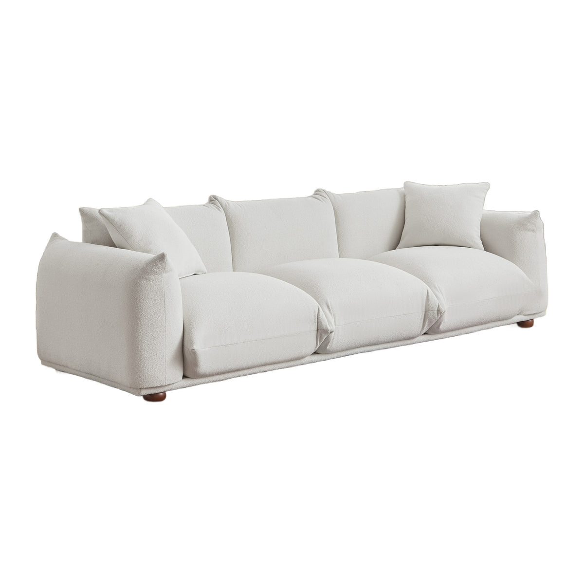 Modern European furniture - Kely Cream Boucle Upholstered Sofa - www.oroa.com