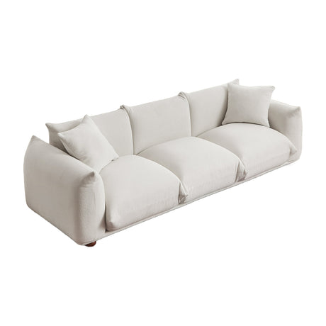 Modern European furniture - Kely Cream Boucle Upholstered Sofa - www.oroa.com