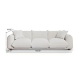 Modern European furniture - Kely Cream Boucle Upholstered Sofa - www.oroa.com