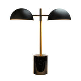 Double Desk Lamp with Faux Marble Base | OROA