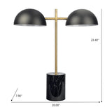 Double Desk Lamp with Faux Marble Base | OROA