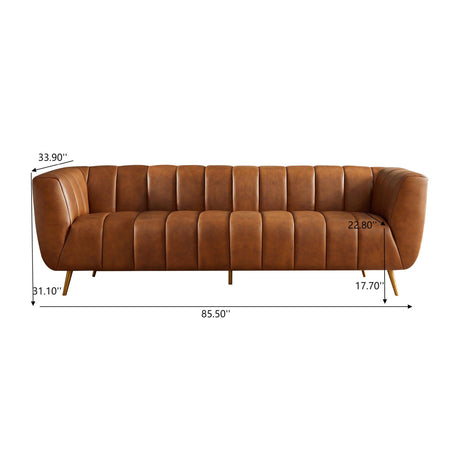 Channel Tufted Upholstered Sofa | OROA