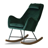 Chelsea Green Velvet Rocking Chair | OROA Kids