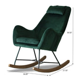 Chelsea Green Velvet Rocking Chair | OROA Kids
