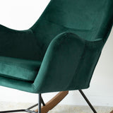 Chelsea Green Velvet Rocking Chair | OROA Kids