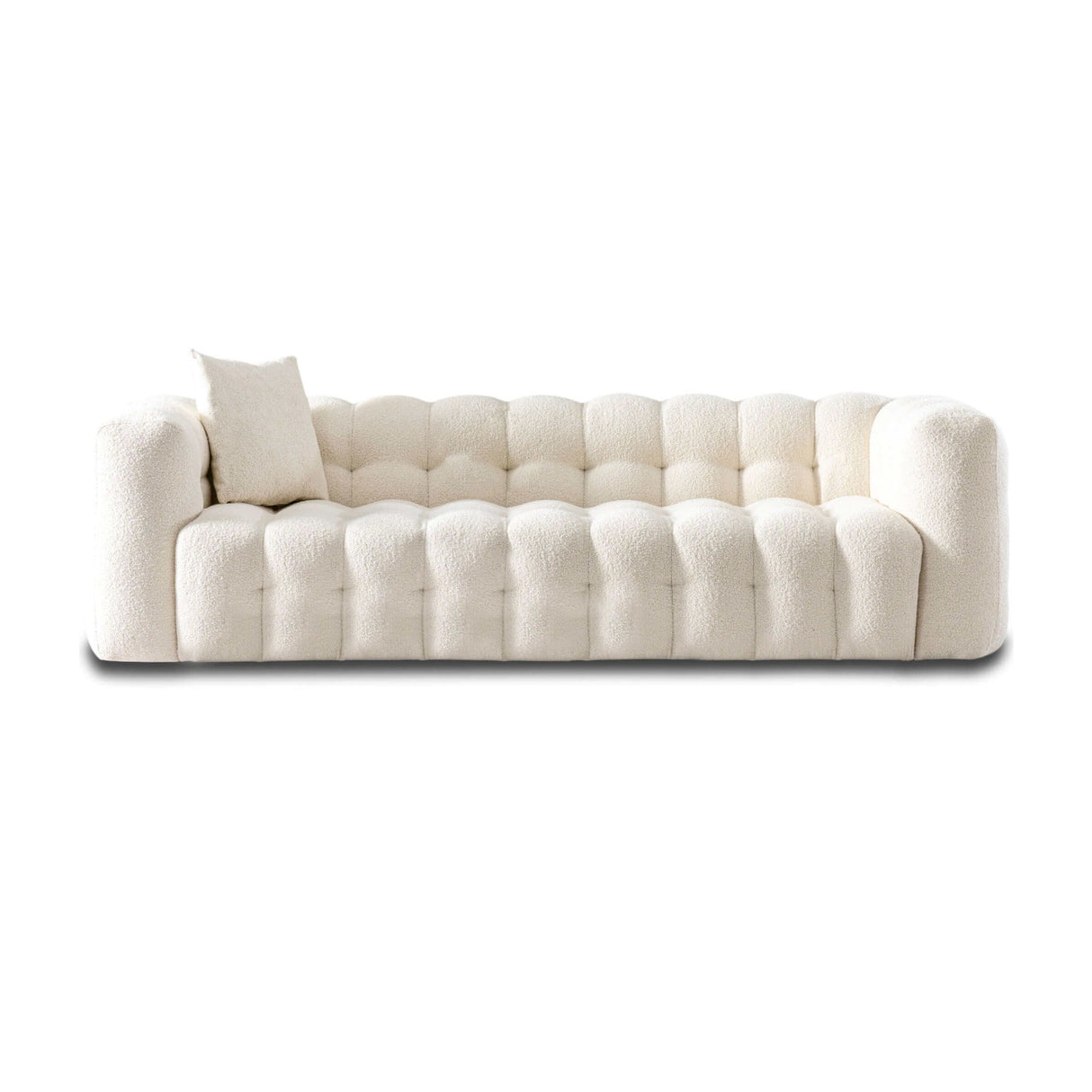 Modern Cream Boucle Tufted Chesterfield Sofa | OROA
