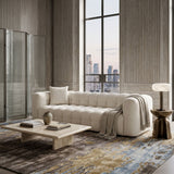 Modern Cream Boucle Tufted Chesterfield Sofa | OROA