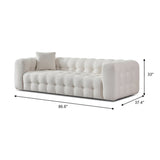 Modern Cream Boucle Tufted Chesterfield Sofa | OROA