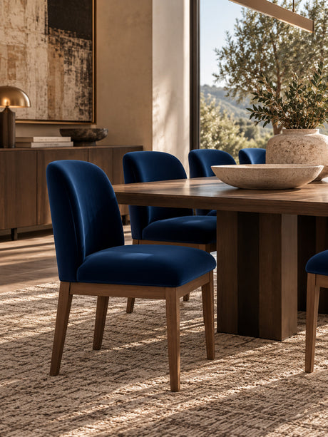 Modern European furniture - Kaitlyn Mid-Century Velvet Dining Chairs (2) - www.oroa.com
