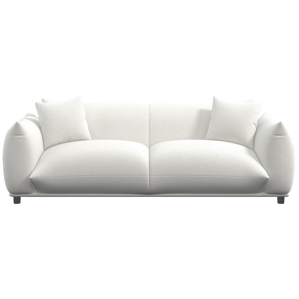 Modern Luxury Cream Boucle Sofa | OROA