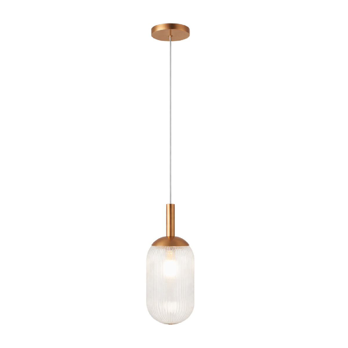 Modern European furniture - Ribbed Glass Pendant Lamp - www.oroa.com