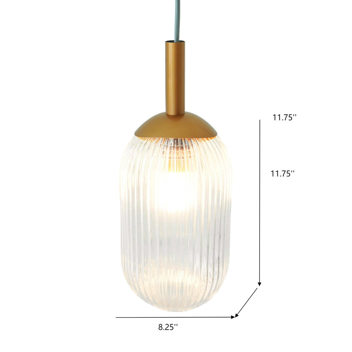 Modern European furniture - Ribbed Glass Pendant Lamp - www.oroa.com