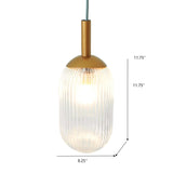 Modern European furniture - Ribbed Glass Pendant Lamp - www.oroa.com