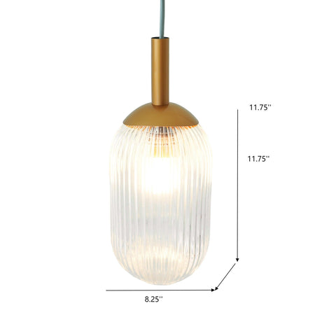 Modern European furniture - Ribbed Glass Pendant Lamp - www.oroa.com