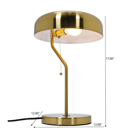 Gold Drum Shade Desk Lamp | OROA