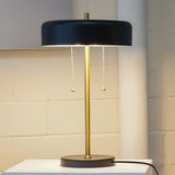 Modern European furniture - Black Drum Shade Table Lamp - www.oroa.com