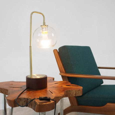 Glass Globe Arched Table Lamp | OROA