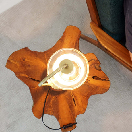 Glass Globe Arched Table Lamp | OROA