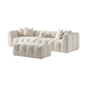 Alana Tufted Ivory Chenille Modular Sectional Sofa - OROA - view 1