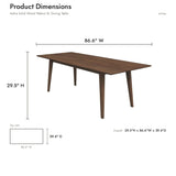 Modern European furniture - Solid Wood Rectangular Dining Table and Dining Chairs (4) - www.oroa.com