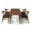 Modern European furniture - Solid Wood Rectangular Dining Table and Dining Chairs (4) - www.oroa.com