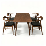 Modern European furniture - Solid Wood Rectangular Dining Table and Dining Chairs (4) - www.oroa.com