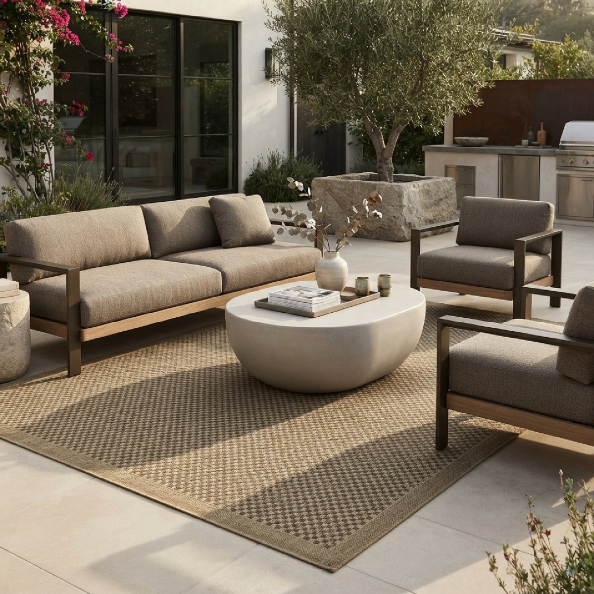 Mocha Indoor/Outdoor Area Rug 7.10" x 10.3" | OROA