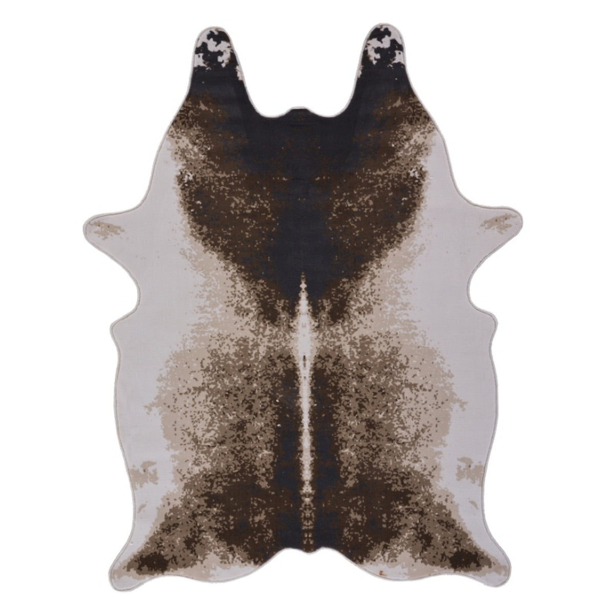 Freeform Polyester Brown Rug | OROA