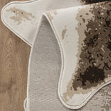 Freeform Polyester Brown Rug | OROA