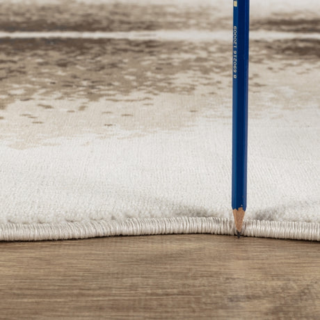 Freeform Polyester Brown Rug | OROA