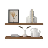 Wide Floating Wall Decor Shelves (2) | OROA