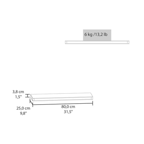 Wide Floating Wall Decor Shelves (2) | OROA